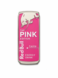 Pink Red Bull Enamel Sticker