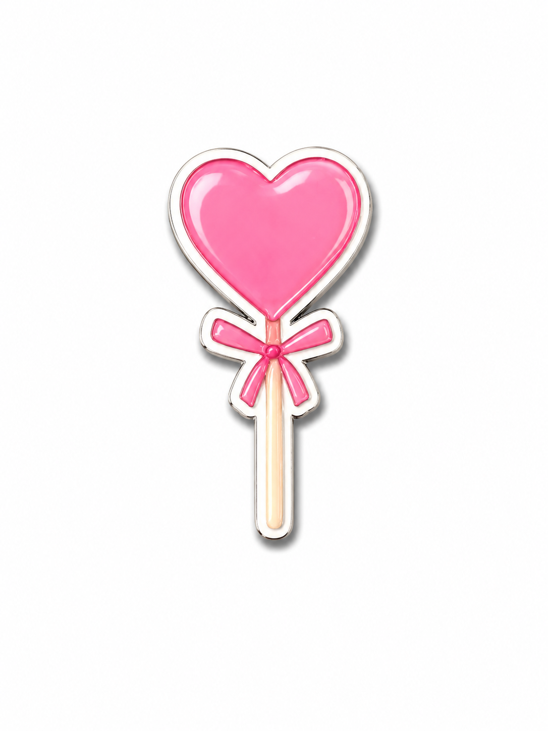 Heart Shaped Lollipop Enamel Sticker