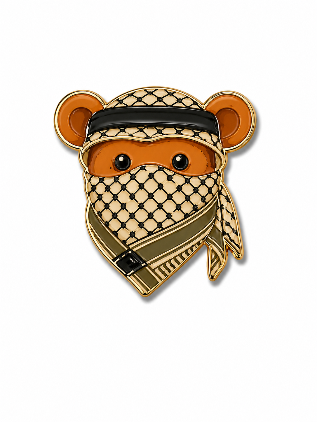 Keffiyeh Bear Enamel Sticker