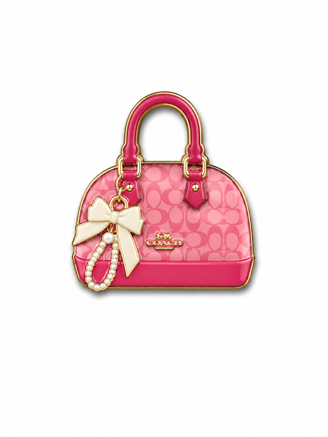 Pink Coach Bag Enamel Sticker