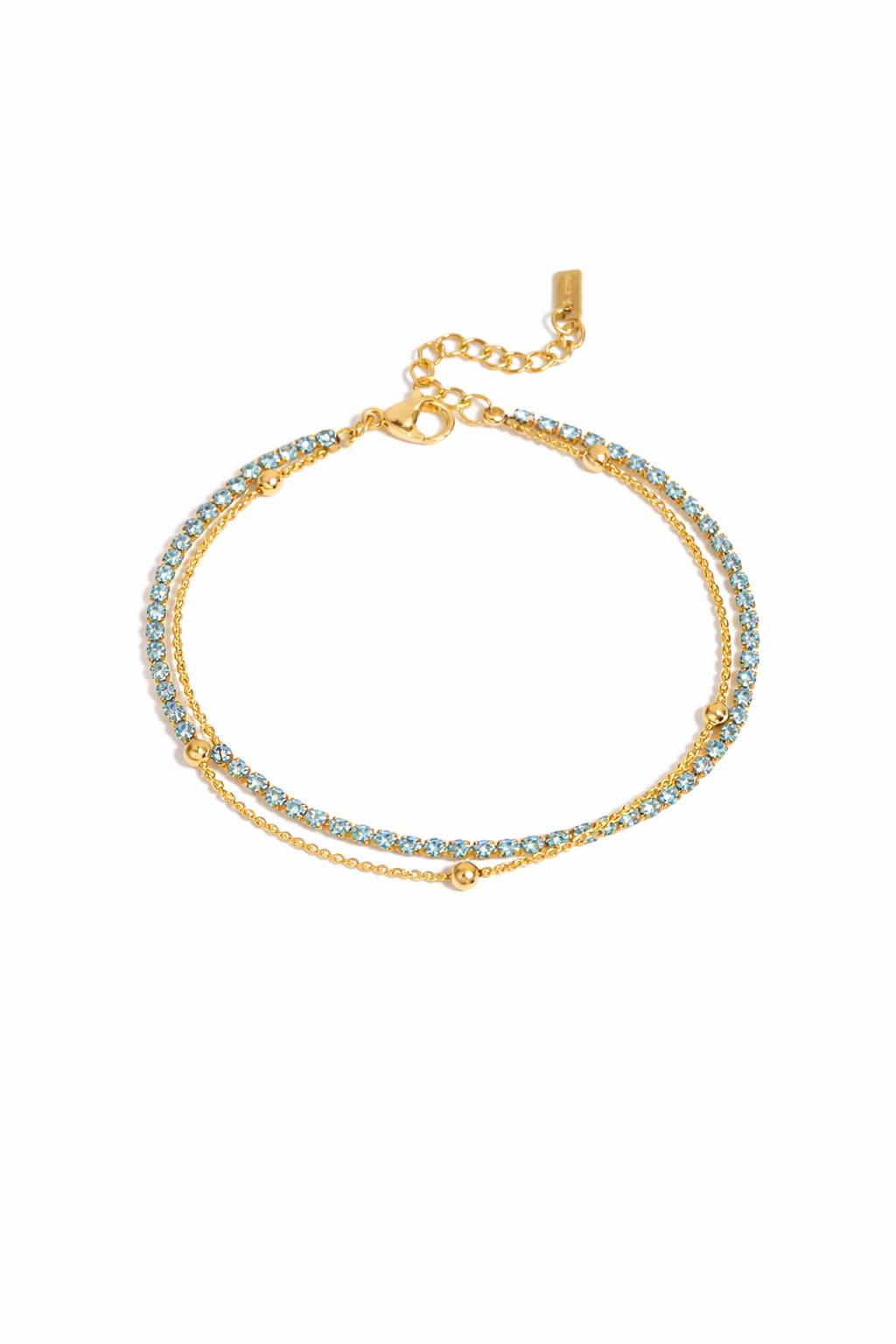 Blue Gem Beaded Bracelet