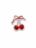 Cherry with Bow Enamel Sticker