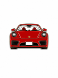 Red Porsche Enamel Sticker