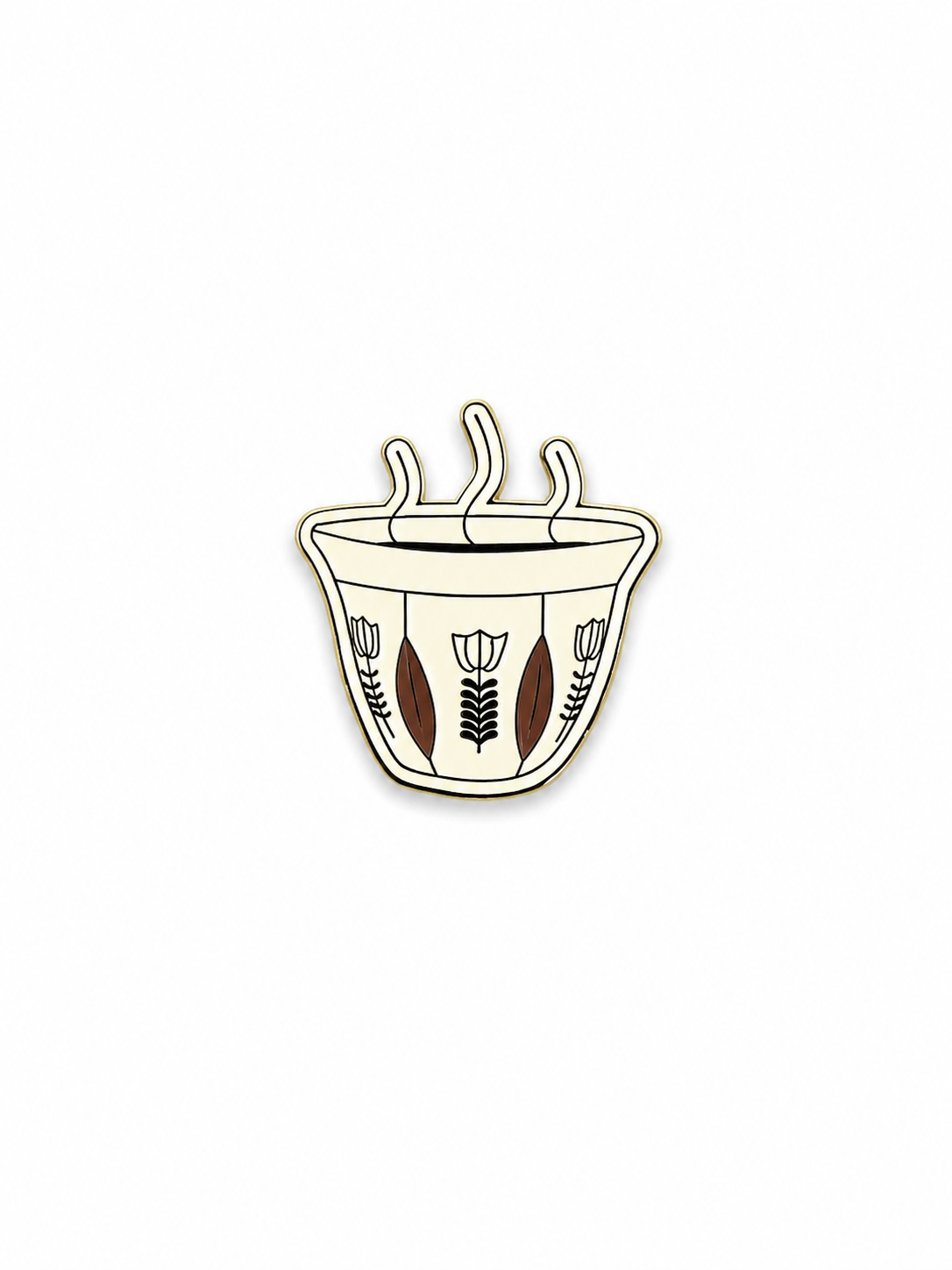 Arabic Coffee Cup Enamel Sticker