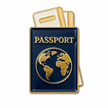 Passport Travelling Enamel Sticker