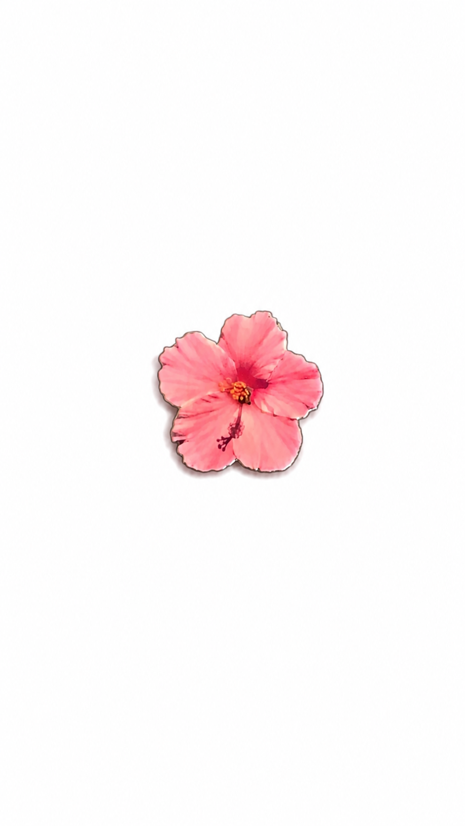Hibiscus Flower Enamel Sticker