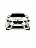 White BMW Enamel Sticker