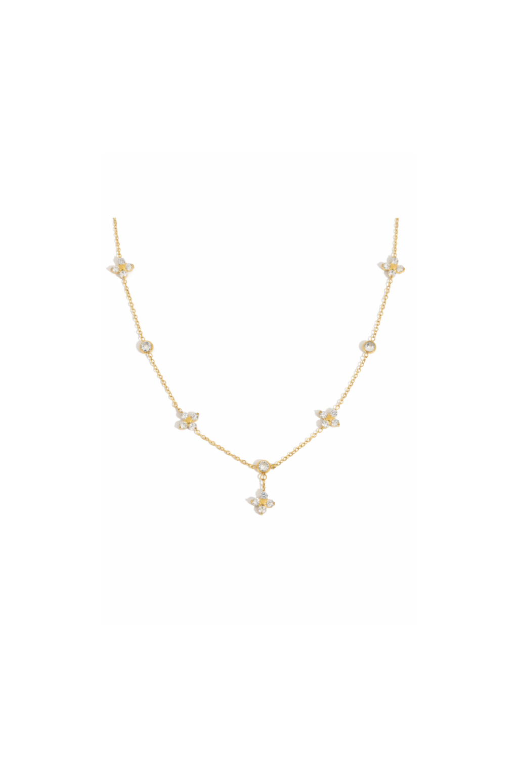 Aurora Flower Drop Necklace