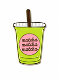 Matcha Enamel Sticker