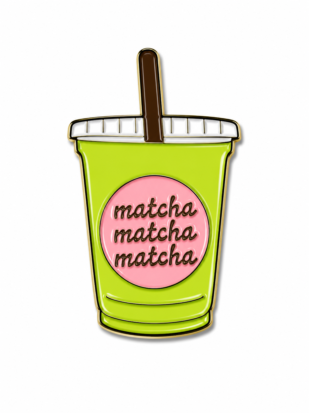 Matcha Enamel Sticker