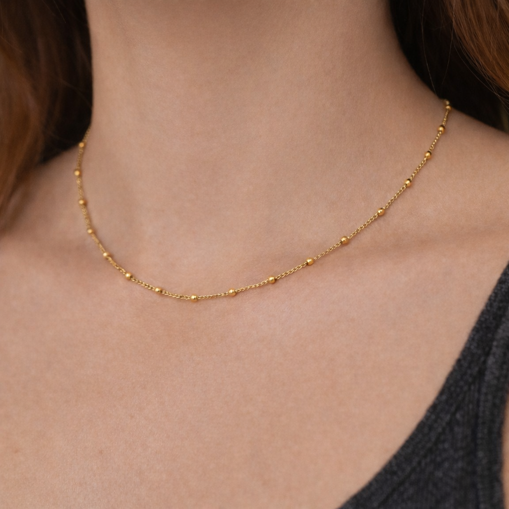 Gold Beaded Necklace
