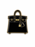Black Birkin Enamel Sticker