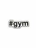 Hashtag Gym Enamel Sticker