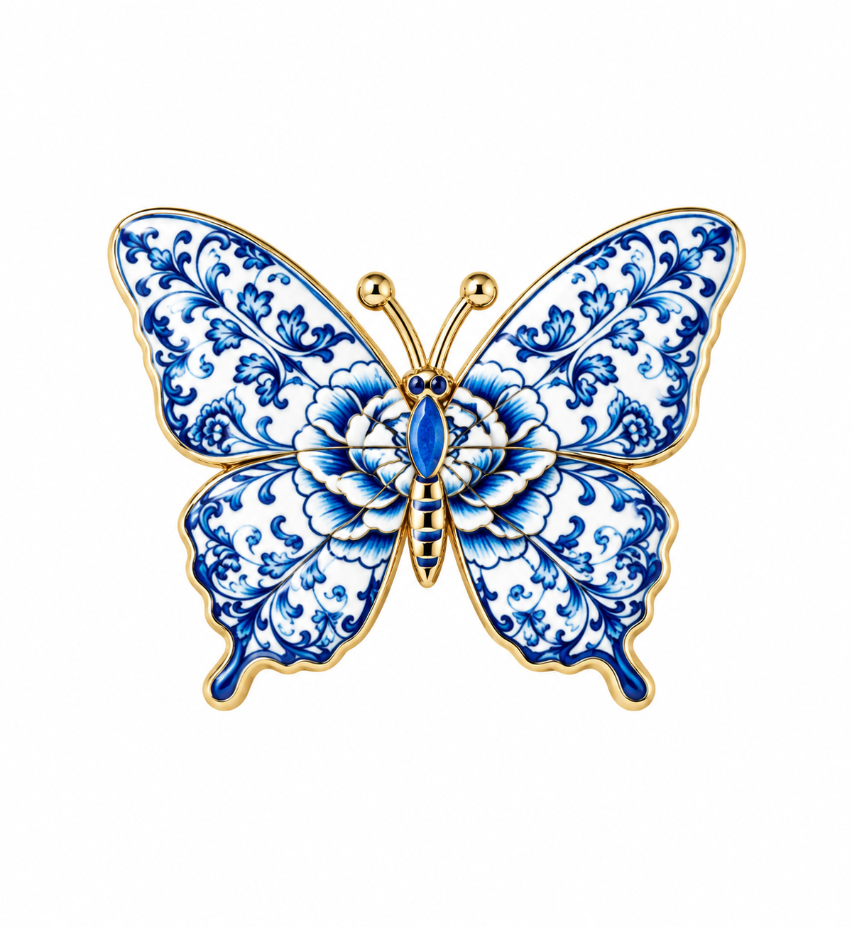 Vintage Look Butterfly Brooch