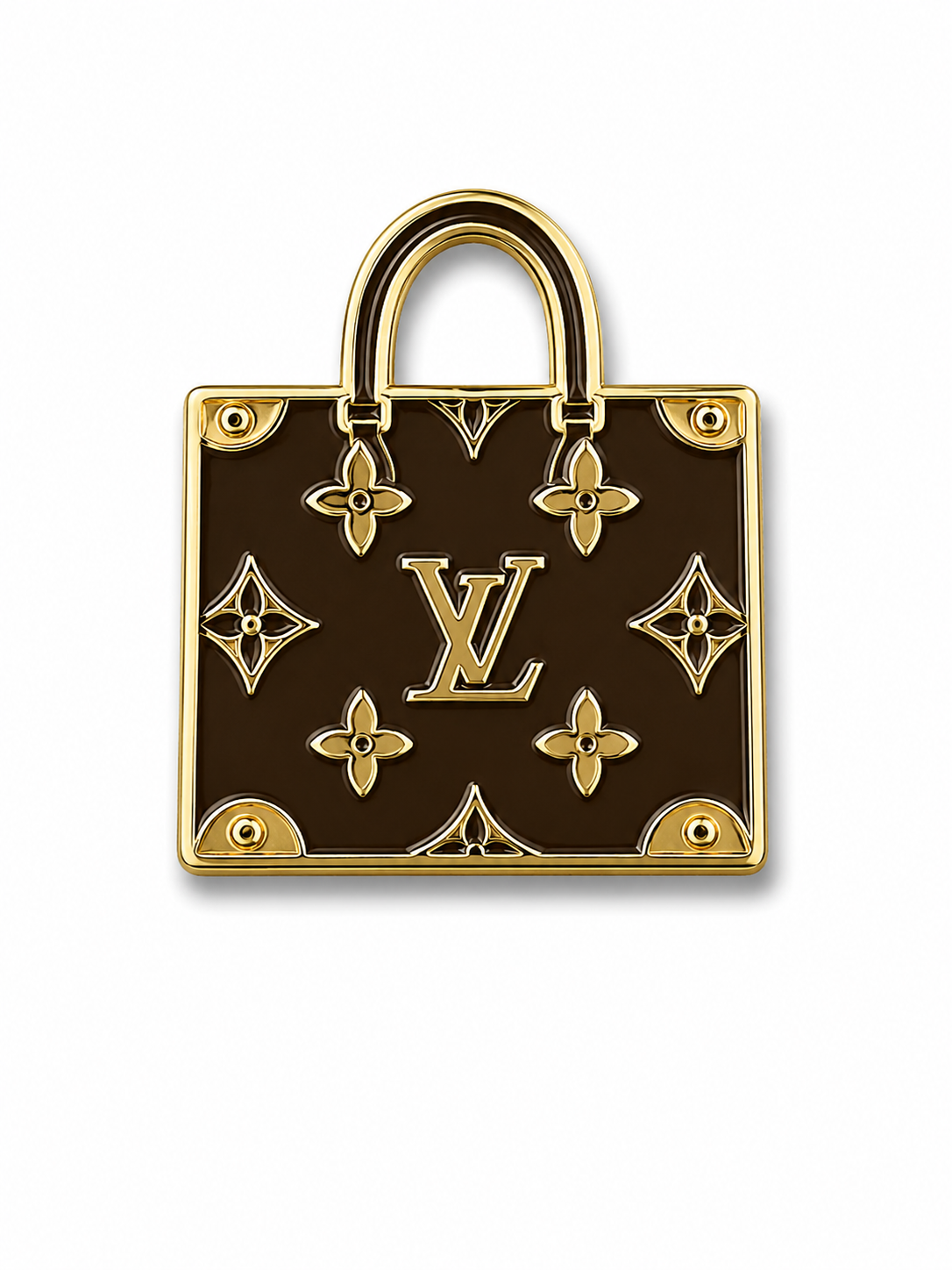 LV Brown Bag Enamel Sticker