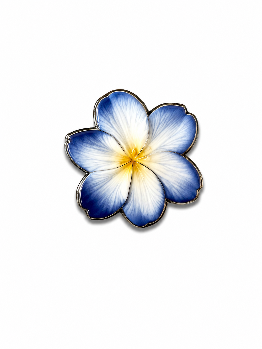 Blue Flower Enamel Sticker