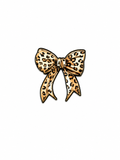 Leopard Print Bow Enamel Sticker