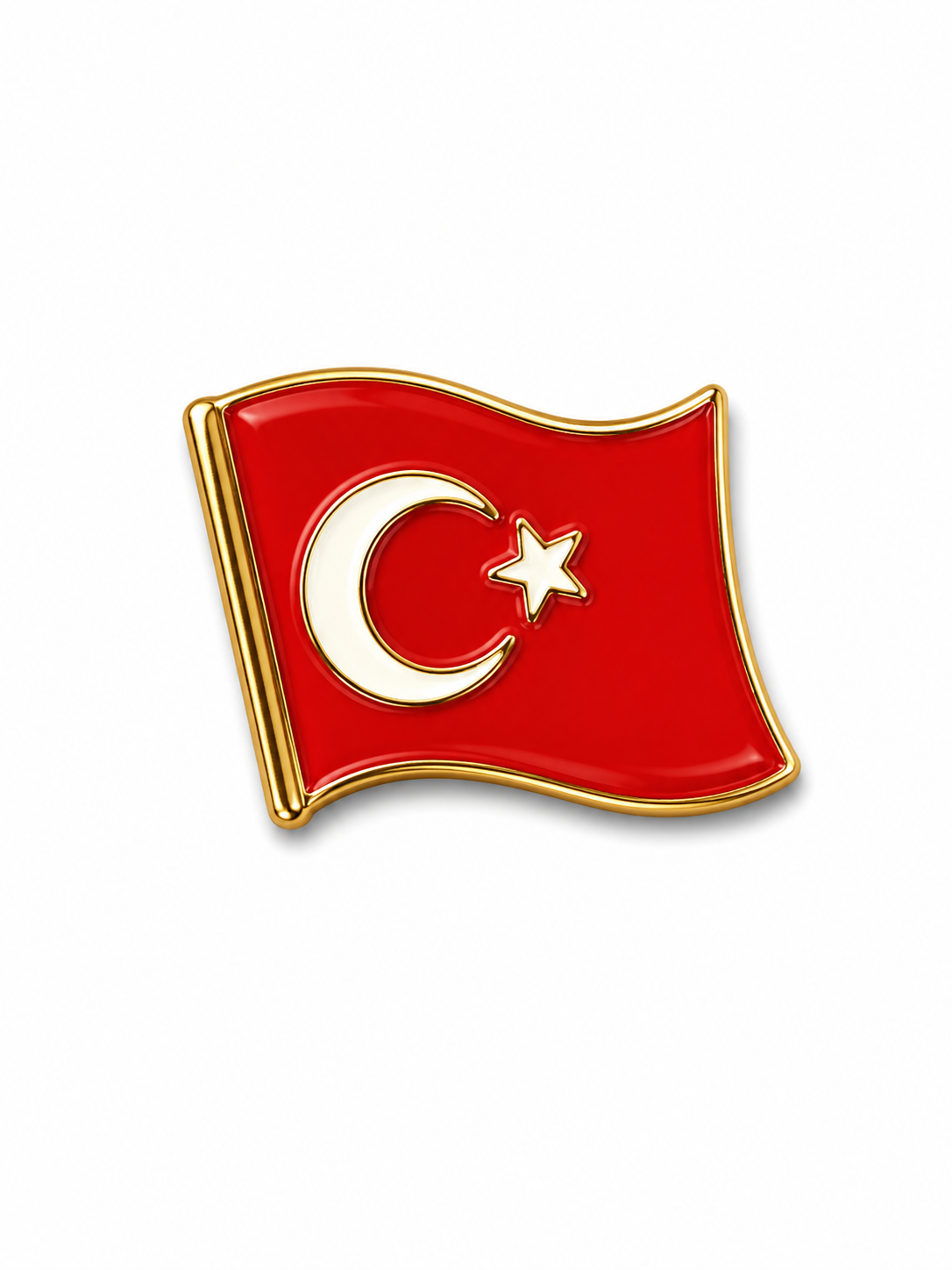 Turkish Flag Enamel Sticker