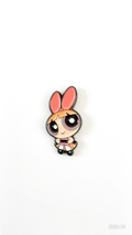 Power Puff Girl Red Enamel Sticker