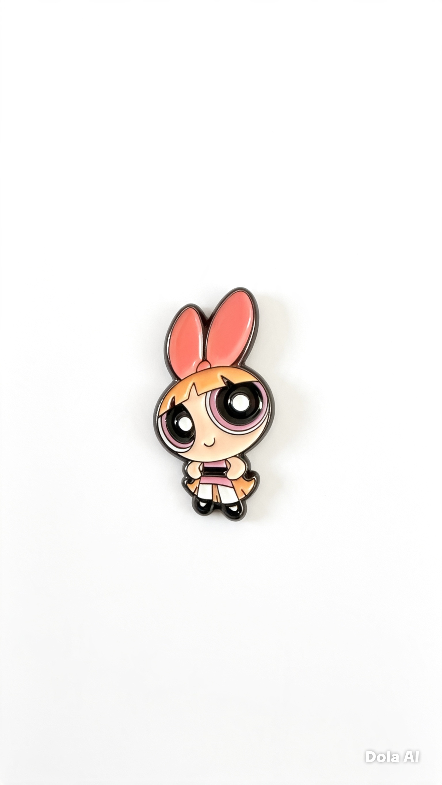 Power Puff Girl Red Enamel Sticker