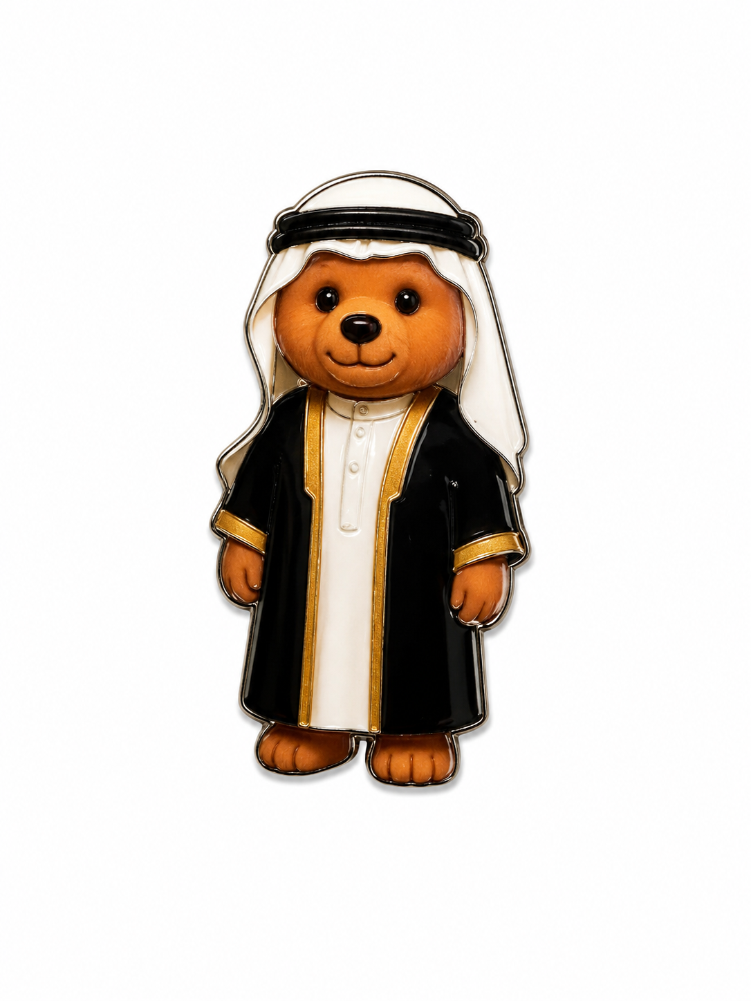 Traditional Bear Enamel Sticker
