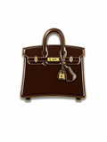 Dark Brown Birkin Bag Enamel Sticker