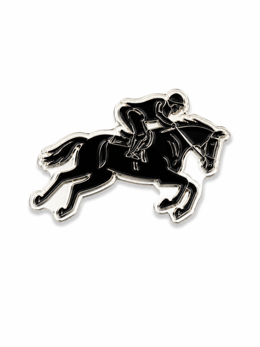 Horse Riding Enamel Sticker