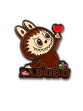 Labubu Brown Enamel Sticker