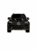 Black Mercedes Enamel Sticker