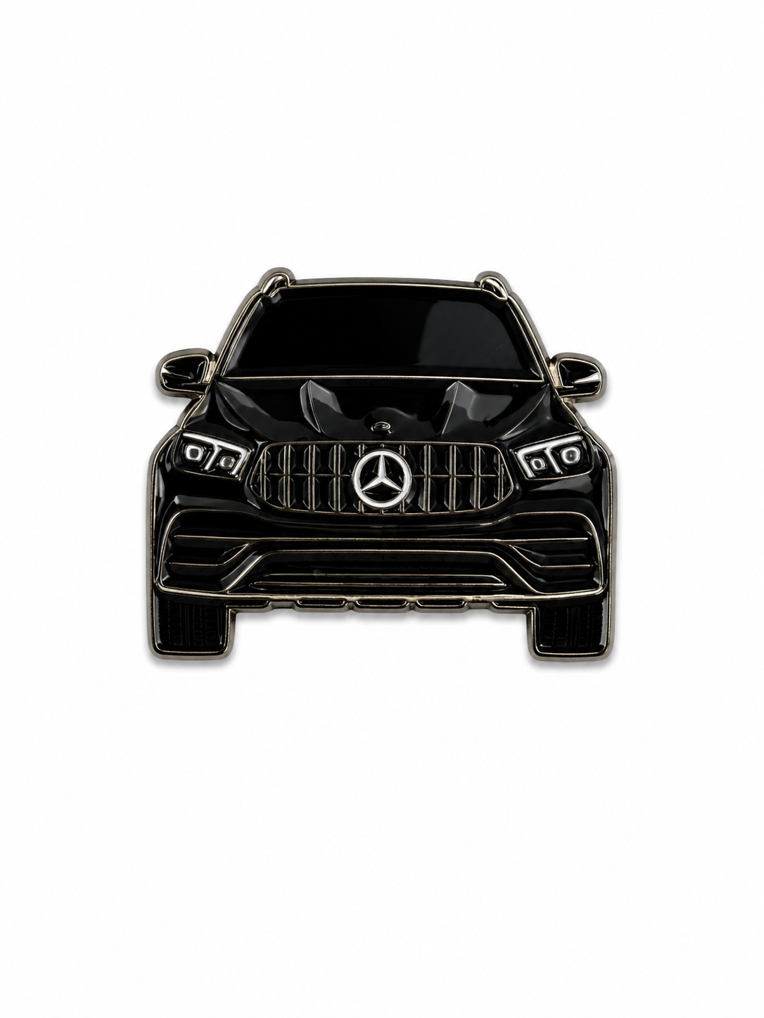 Black Mercedes Enamel Sticker