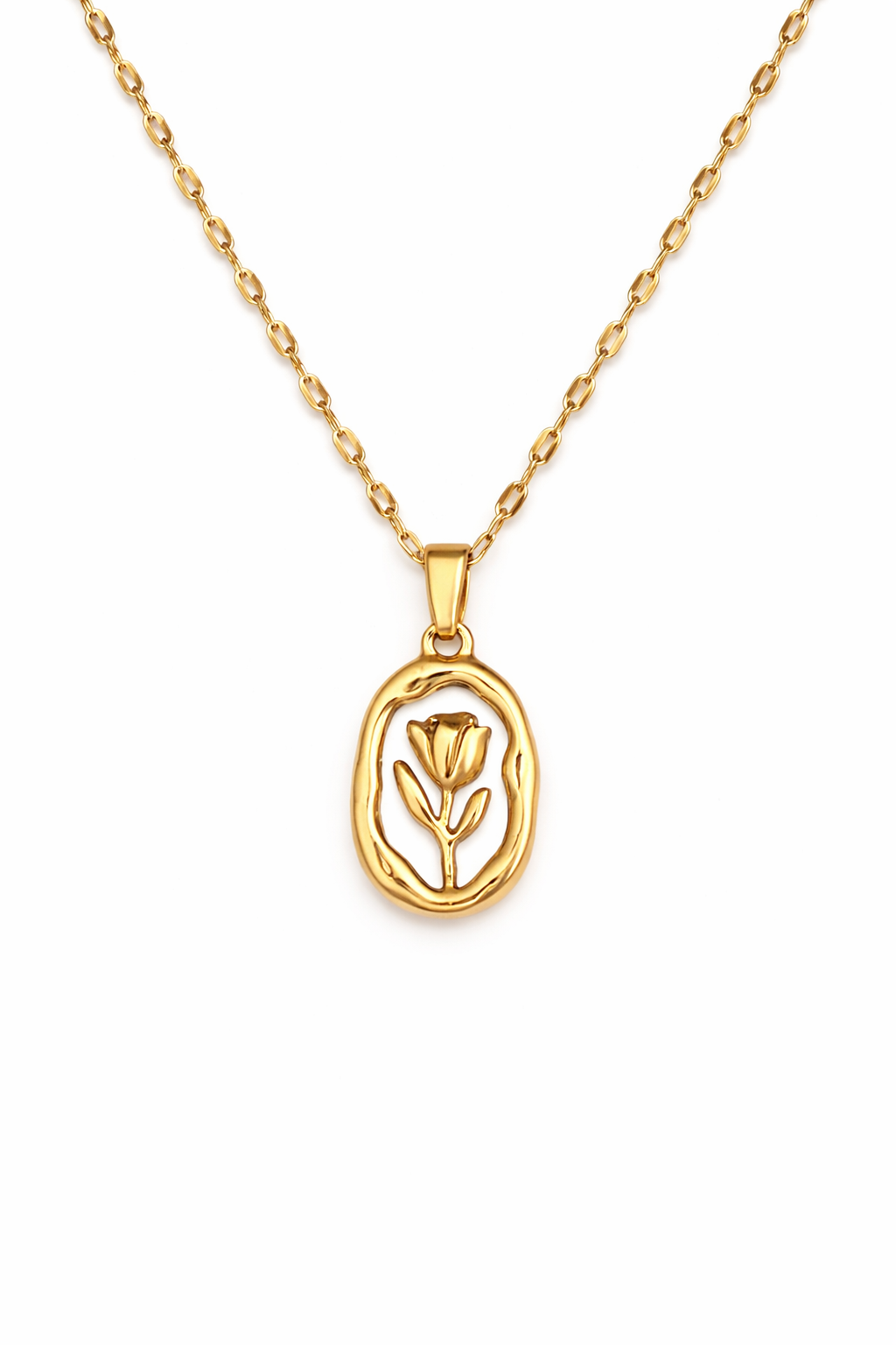 Flower Signet Style Necklace