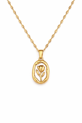 Flower Signet Style Necklace