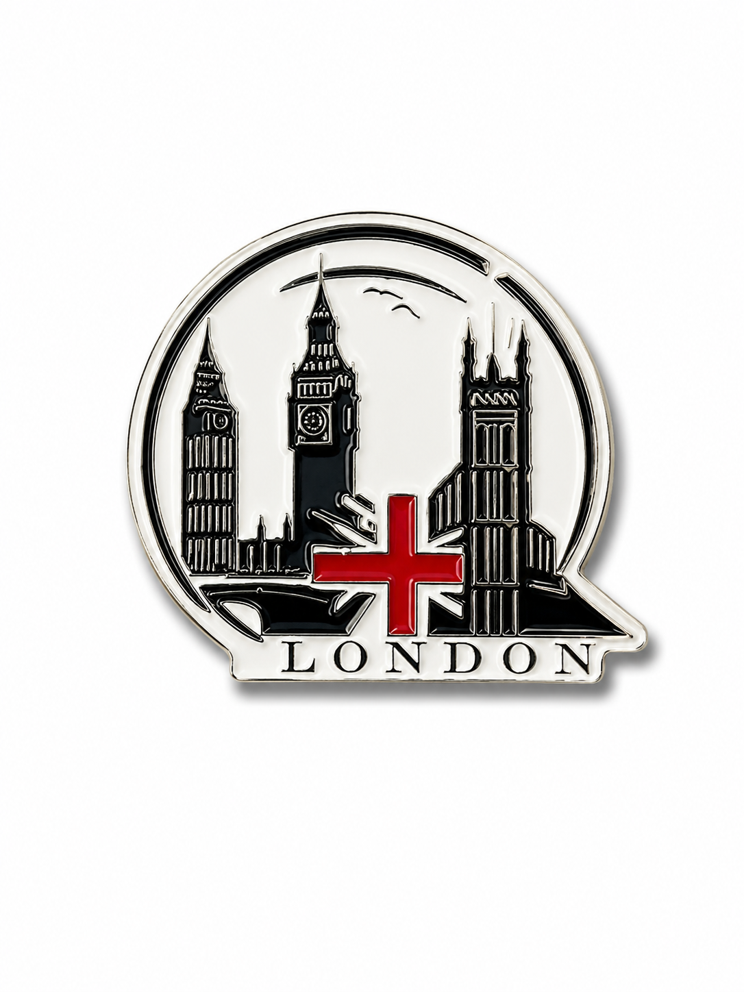 London Snow Globe Enamel Sticker
