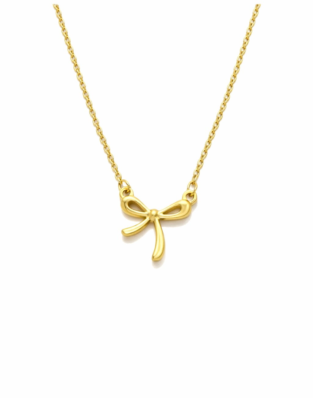 Gold Bow Necklace