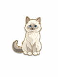 Cute Cat Enamel Sticker