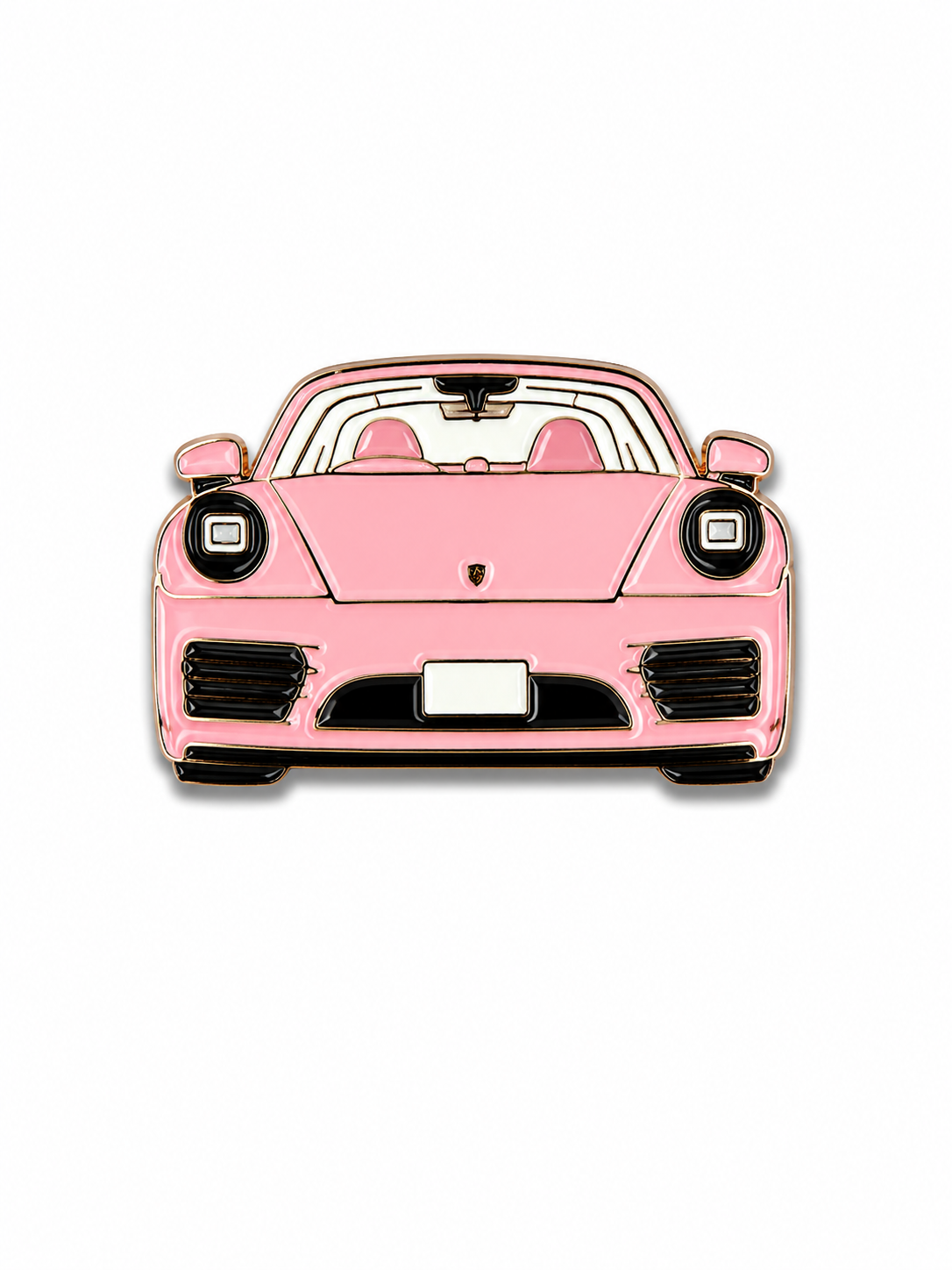 Baby Pink Porsche Enamel Sticker