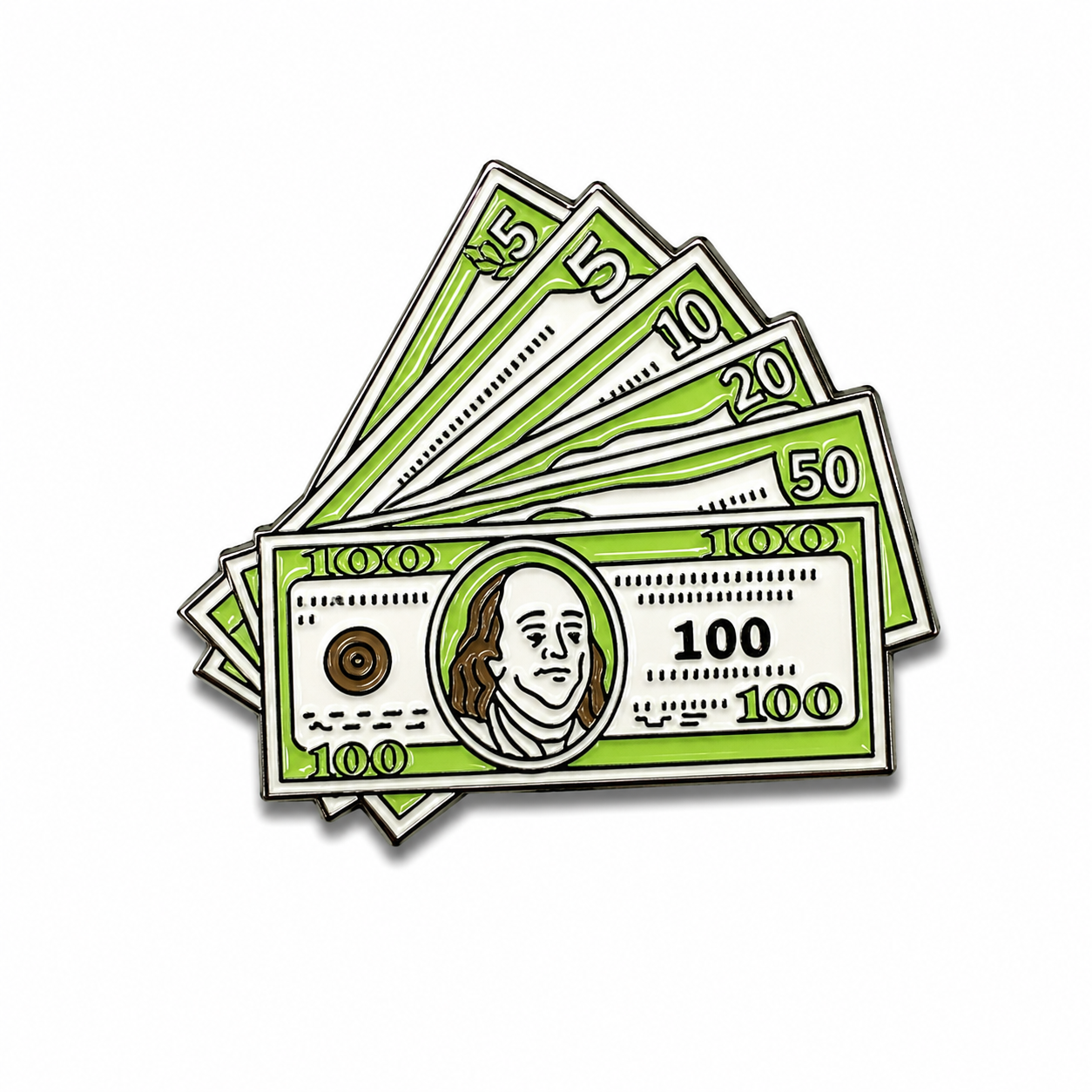Money Enamel Sticker