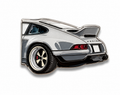 Back Porsche Enamel Sticker