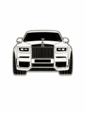 White Rolls Royce Enamel Sticker
