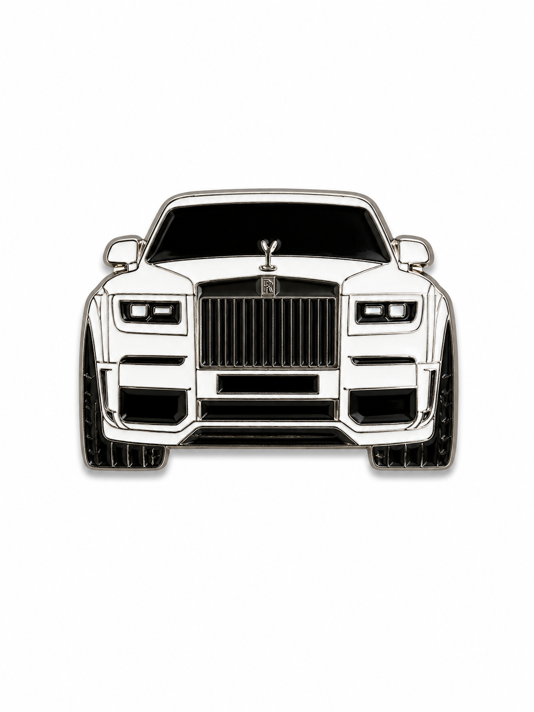 White Rolls Royce Enamel Sticker