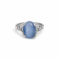 Detailed Band Gemstone Ring