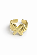 X Gold Ring