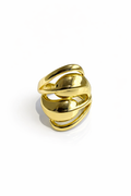 Thick Twist Gold Ring