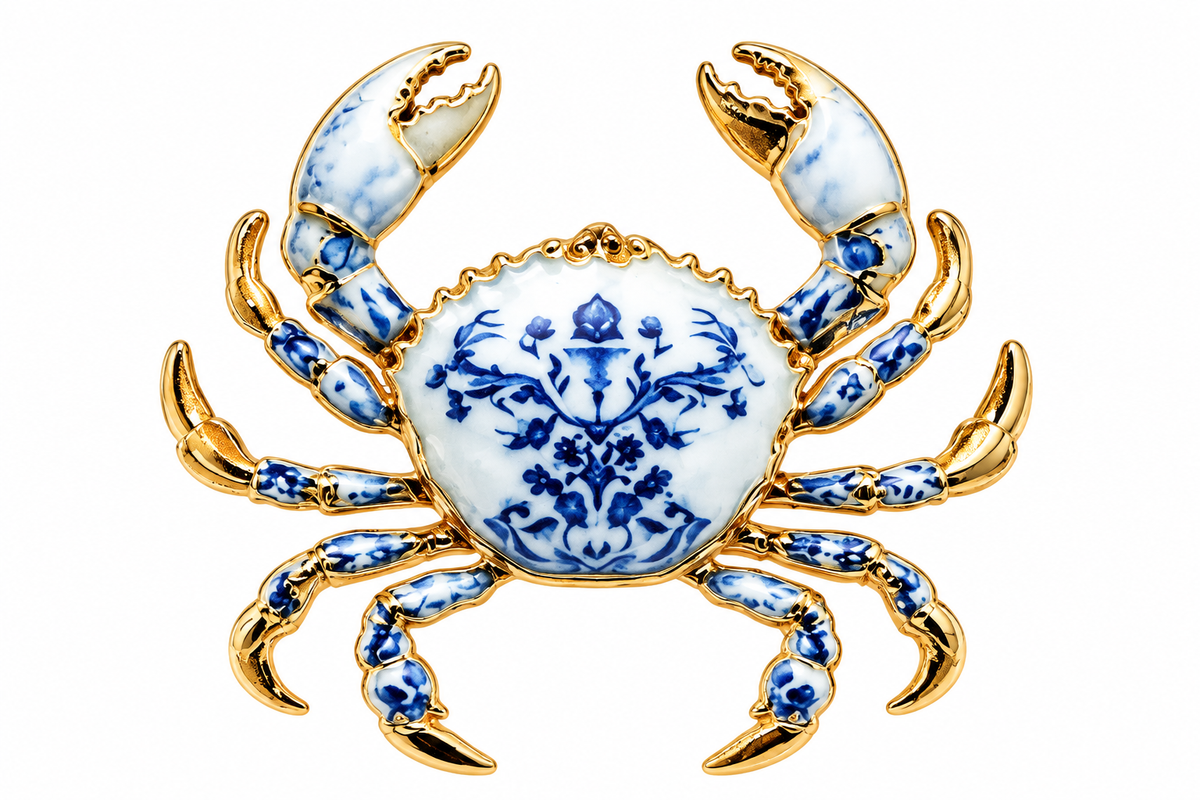 Crab Vintage Like Brooch